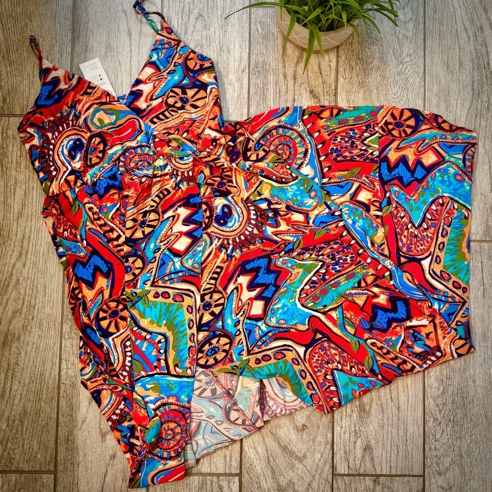 Cupshe Abstract Rhythm Vibrant Multicolor Maxi Dress - Picture 10 of 11
